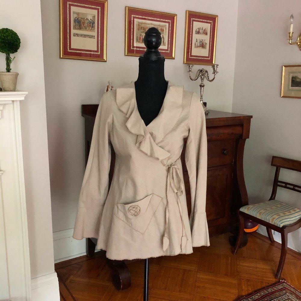 Lee Andersen Cotton Boho lagenlook wrap jacket top